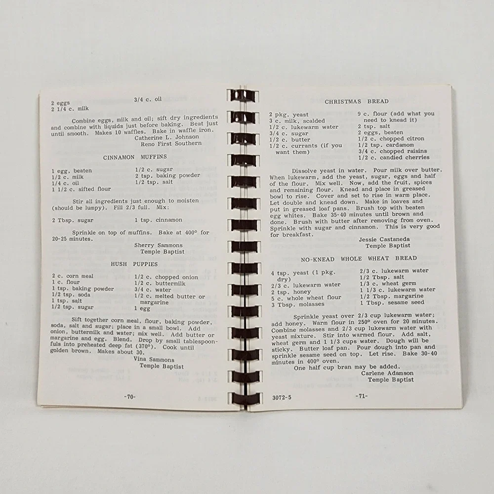 VINTAGE 1985‎ Truckee River Baptist Association NV Cookbook Cooking with Grace